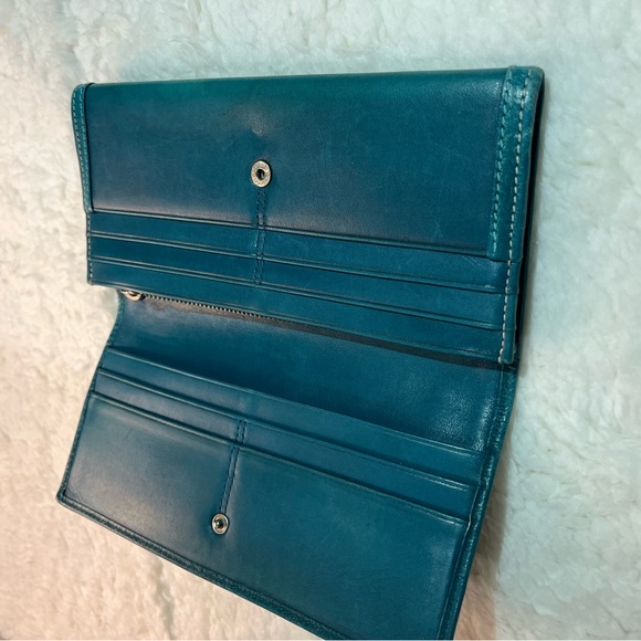 Teal Coach wallet - Picture 2 of 5